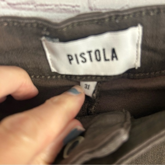 Pistola green retro camo printed ladies cropped cargo pants size 31 - Picture 7 of 8